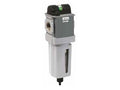 Parker Hannifin P32FB93ESMN Series P32FB Aluminum Global Modular Compact Particulate Filter, 5 µ Element, Metal Bowl with Sight Gauge, Manual Drain and Without Mounting Bracket, 3/8" NPT Port