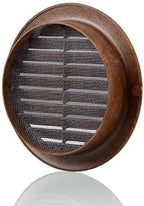 VENTS-US - 4" Brown Round Plastic Vent Cover with Built-in Insect Screen Mesh for Air Supply or Exhaust Air Applications - Compatible with 4 Inch Diameter Ducts (4-Pack)