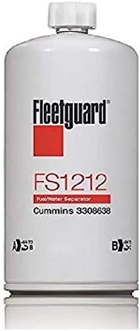 FS1212 Fleetguard Fuel/Water Separator Spin-On Filter (Pack of 12)