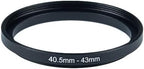 YAMAFOO 40.5mm to 43mm Step-Up Ring/Step Down Rings Filter Adapter for All Brands UV ND CPL Metal Ring Step-Up Rings Adapter Filter,Black (40.5-43)