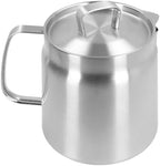 Stainless Steel Oil Filter Pot, Home Oil Fryer Strainer, Stainless Steel Oil Fryer Strainer Food Fryer 2 In 1 Oil Strainer Pot Fryer, Stove Top Deep Fryer with Handle