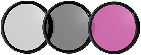 New 3 Piece 52mm -UV, CPL, FLD- Multi-Coated Stackable Filter Set