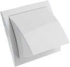 ABS Exterior Wall Ventilation Grille with Valve for Kitchen Bathroom Range Hood Duct Outlet 100mm 125mm 150mm Pipe Connection Weatherproof Air Exhaust(150MM)
