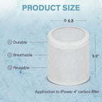 iPower Upgrade 4 Inch Air Carbon Filter Replacement Prefilter Sleeve Cover for 4" Air Carbon Filter, White