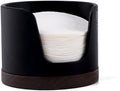 Espresso Paper Filter Holder Coffee Filter Holder with Lid Compatible with 51mm/53mm/54mm/58mm Round Disposable Puck Screen Paper Filters (Black)