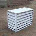 Outdoor Air Conditioner Cover Aluminum Decorative Fence Privacy Screen Protective Grilles for Heat Pumps Trash Can Enclosure Flower Stand Perfect for Concealing (White 100x50x70cm)