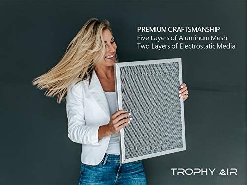 Washable Reusable Electrostatic HVAC AC/Furnace Air Filter, Lasts a Lifetime, 6 Stage Permanent Air Filter, Healthier Home or Office, Made in The USA - Increases Airflow (14x20x1)