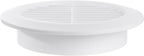 White 4" Inch Round Ventilation Grille with Insect mesh. (Duct 4Ø / Grille 5Ø) Ventilation Applications. Indoor and Outdoor Vent Cover. Available 3 Sizes / 4 Colors.