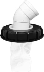 IBC Lid Filter 165 mm 45° Ton Barrel Cover with Nylon Washable IBC Tank Lid Filter for mounting on IBC Container Rainwater Tank IBC 1000 Liters DN150