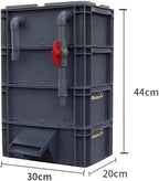 GRRICEPL Fish Tank Filter Box, Waterfall Bio-Filtration Aquarium, Turtle Tank Filter, Pump and Filter Media Not Included (Color : Gray, Size : 30x20x44cm)