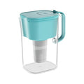 HOMEWATER 10-Cup Pitcher Filter (Teal) – BPA-Free, High-Capacity 2.4L Pitcher with Fast-Flow Carbon Filter, Wide Mouth for Easy Pouring, Removable Filter Replacement, Locking Lid, and Dishwasher-Safe