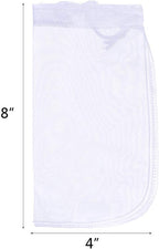 ALEGI 180 Micron Aquarium Filter Media Fine Mesh Bag, 8" by 4" Small Extra Fine Media Bags