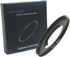 YAMAFOO 34mm to 49mm Step-Up Ring/Step Down Rings Filter Adapter for All Brands UV ND CPL Metal Ring Step-Up Rings Adapter Filter,Black (34-49)