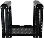 Raising Electronics Server Rack Open Frame Rack 4 Post 19 inch Adjustable Server/Audio Rack Cold Rolled Steel with 3 Shelves (42U,24Depth)