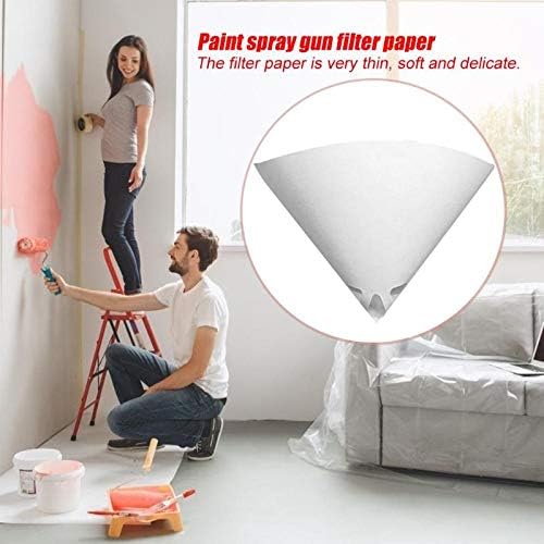 200PCS Paper Paint Strainers with 100 m Filter Tips and 1 PCS Stretch Silicone Funnel, Cone Shaped Nylon Mesh Funnel W/Hooks