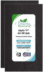 Breathe Naturally - Carbon Filters Compatible with Idylis F AC-38 Series Air Purifiers - Made for Idylis F AC-38/560885 Series - Made in USA - Odor Control for Air Purifiers(2 Pack Carbon Filter)