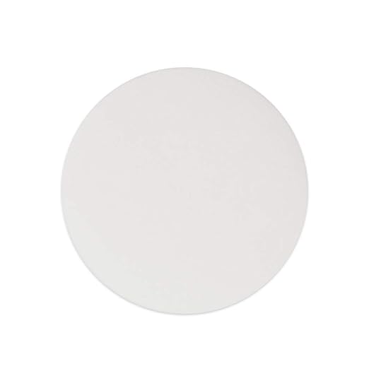 StonyLab Quantitative Filter Paper Circles, 74mm Diameter Cellulose Filter Paper with 20 Micron Particle Retention Medium Filtration Speed, Pack of 100