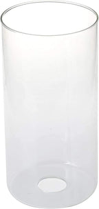 GoLucky Cylinder Lamp Fixture Shade Replacement - White/Frosted/Bubble/Clear/Opal Glass With 1-5/8 Inch Fitter (Clear, 3''(D) X 6''(H))