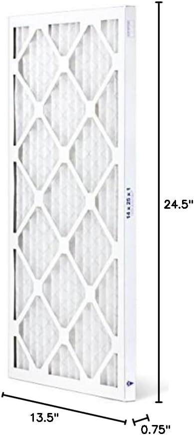 14x25x1 Air Filter ALLERGY MERV 11 Pleated Furnace Filter 6 Pack fits HVAC AC & Heater Units - Made in the USA by AIRx Filters