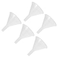 Veemoon 5pcs 100mm Plastic Scientific Triangle Funnels, Laboratory Pp Filling and Filter Funnels for Precise Liquid Transfer and Experiment Use