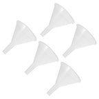 Veemoon 5pcs 100mm Plastic Scientific Triangle Funnels, Laboratory Pp Filling and Filter Funnels for Precise Liquid Transfer and Experiment Use