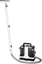 Portable Multifunctional Carpet Cleaning Machine,Electric Floor Scrubber and Vacuum Cleaner, Wet Dry Cleaning System, Black and White