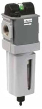 Parker Hannifin P32FB92EGAN Series P32FB Aluminum Global Modular Compact Particulate Filter, 5 µ Element, Poly Bowl with Bowl Guard, Auto Drain and without Mounting Bracket, 1/4" NPT Port