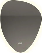 Irregular Bathroom Mirror with LED Lights, Wall Mounted Mirror with Touch Switch and Demister Pad, Drop Shape Decorative Mirror, 3 Colors Dimmable Lighting(A,15.7 * 23.6in/40 * 60cm)