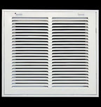 HVAC Premium 10 x 6 Duct Opening Steel Return Air Filter Grille, for 1-inch Filter, Removable Door, Flat Stamped HVAC Vent Cover Grille, Outer Dimensions 12.5 x 8.5