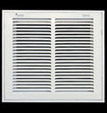 30" X 16 Steel Return Air Filter Grille for 1" Filter - Removable Face/Door - HVAC Duct Cover - Flat Stamped Face - White [Outer Dimensions: 32.5 X 17.75]