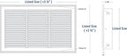 20" X 24" Return Air Filter Grille - Filter Included - Easy Plastic Tabs for Removable Face/Door - HVAC VENT DUCT COVER - White [Outer Dimensions: 22 5/8"w X 26 5/8"h]