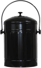 Markson Compost Bin with Airflow Lid and Charcoal Filter 1.5 Gallon Metal Black