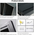 Aluminum Air Conditioner Cover Exterior Air Conditioning Unit Cover Air Conditioner Fence Screen Privacy Fence Trash Can Enclosure Outdoor Condenser Protective (White 110x60x80cm)