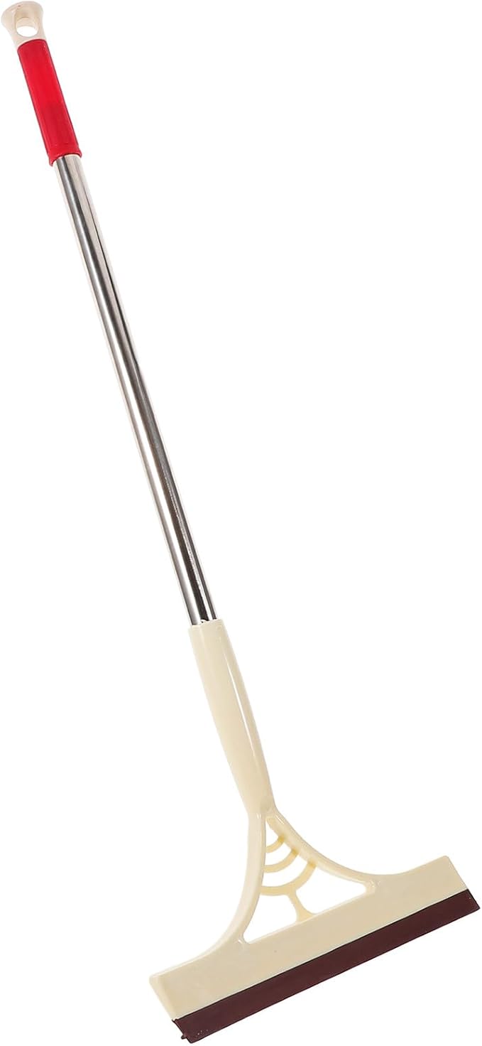Multi-Function Window Squeegee with Water Scraper for Wet and Dry Cleaning, Khaki Bathroom Cleaner Tool for Shower Doors, Mirrors, Glass and Screen Surfaces