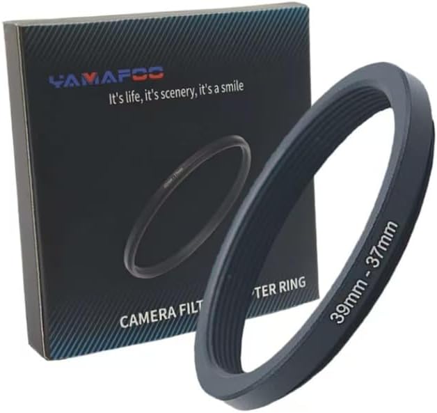 YAMAFOO 46mm to 43mm Step-Up Ring/Step Down Rings Filter Adapter for All Brands UV ND CPL Metal Ring Step-Up Rings Adapter Filter,Black (46-43)