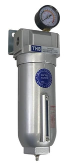 1/2" NPT Industrial Coalescing 0.01u Micron Filter Removes 99.98% of Oil, Moisture Vapor, Aerosols from Compressed Air Lines, 11oz Bowl, Manual Drain