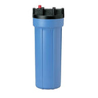 Pentair Pentek 158005 Traditional Slim Line Filter Housing, 3/8" NPT #10 Under Sink Opaque Water Filter Housing with Pressure Relief Button, 10-Inch, Blue