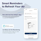 LEVOIT Vital 100S-P Air Purifier Smoke Remover Replacement Filter, Genuine 4-in-1 Air Filters, Supports HEPA Sleep Mode, High-Efficiency Activated Carbon, Vital 100S-RF-SR, Blue, 1 Pack
