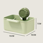 2Pcs Kitchen Sink Strainer Drainer Basket with Suction Cup,Food Waste Filter Basket,Sponge Brush Holder for Kit-chen Home,Efficient Kitchen Waste Management (Yellow)