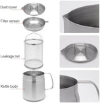 Stainless Steel Oil Filter Pot, Home Oil Fryer Strainer, Stainless Steel Oil Fryer Strainer Food Fryer 2 In 1 Oil Strainer Pot Fryer, Stove Top Deep Fryer with Handle