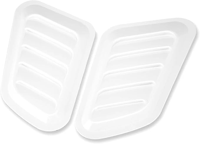 2Pcs ABS Car Air Flow Intake Hood Scoop Vent Bonnet Cover Universal DIY Decorate Car Accessories Compatible With BMW(Carbon look)