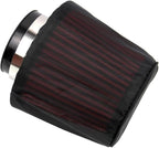 3" 76mm Universal Cold Air Intake Filter with Dustproof Cover – High Flow Round Tapered Cone Air Cleaner with Closed Top Design