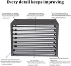 Aluminum Air Conditioner Cover, Privacy Fence Screen, Outdoor Condenser Protective Cover, Freestanding Louvered Space Divider, Trash Can Enclosure & Flower Stand, Suitable for Outdoor