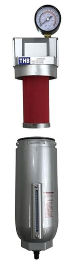 1/2" NPT Industrial Coalescing 0.01u Micron Filter Removes 99.98% of Oil, Moisture Vapor, Aerosols from Compressed Air Lines, 11oz Bowl, Auto Drain