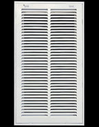 HVAC Premium 10 x 18 Duct Opening Steel Return Air Filter Grille, for 1-inch Filter, Removable Door, Flat Stamped HVAC Vent Cover Grille, Outer Dimensions 12.5 x 20.5