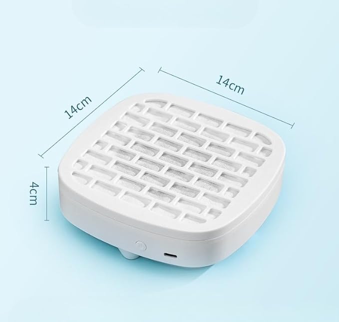 Mini Nail Dust Collector & Extractor Fan - Low Noise Portable Vacuum for Nail Drilling and Polishing, Compact Design with Magnetic Filter Cover for Home Salon (WHITE)