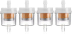 4 Pack Universal Gas Inline Fuel Filters for Motorcycle ATV Quad Go Karts Accessories 3/16 Inch