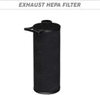 OVO FP-EXT-HEPA Exhaust Filter Air High Efficiency for Central Vacuum, Black