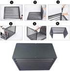 Aluminum Air Conditioner Cover Exterior Air Conditioning Unit Cover Air Conditioner Fence Screen Privacy Fence Trash Can Enclosure Outdoor Condenser Protective (White 110x60x80cm)