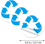 DOITOOL 12pcs Trash Can Recycling Stickers PVC Waste Sorting Decals Removable Self-Adhesive Encourage for Home Office